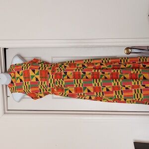 - African Print Dress  Sz  XX Large $49 -+Free hat. Item is  new